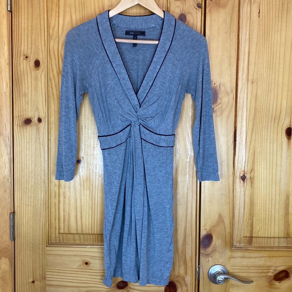 BCBG Max Azria Jersey Knit Dress Heather Grey